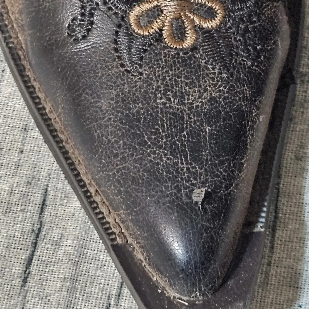 Roper‎ Rockstar 8 Ingrid Faux Leather Western Cowboy Boots Embroidered